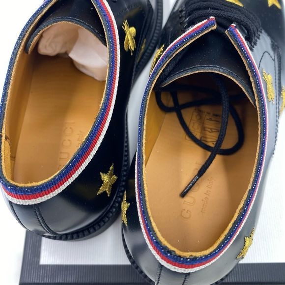 - Boys Gucci leather bee embroidered Lace up shoes size 31 made in Italy - Picture 5 of 10